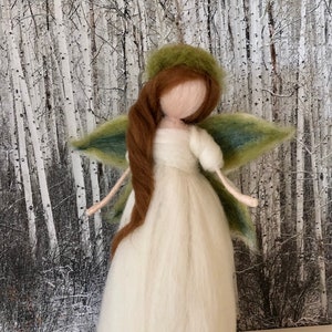 Needle Felted Christmas Fairy Tree Topper, Waldorf-inspired, Christmas Tree