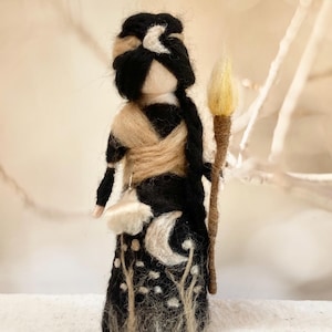 Greek Goddess Hecate figurine, Samhain mantel decoration, Halloween decor, fall nature table decor, Witchcraft, witchy decor, Hekate altar