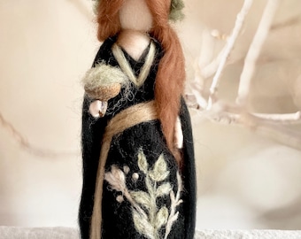 Beeldje Griekse godin Circe de tovenares, decoratie Samhain-mantel, Halloween-decor, herfstdecor, hekserij, heksendecor, altaardecor