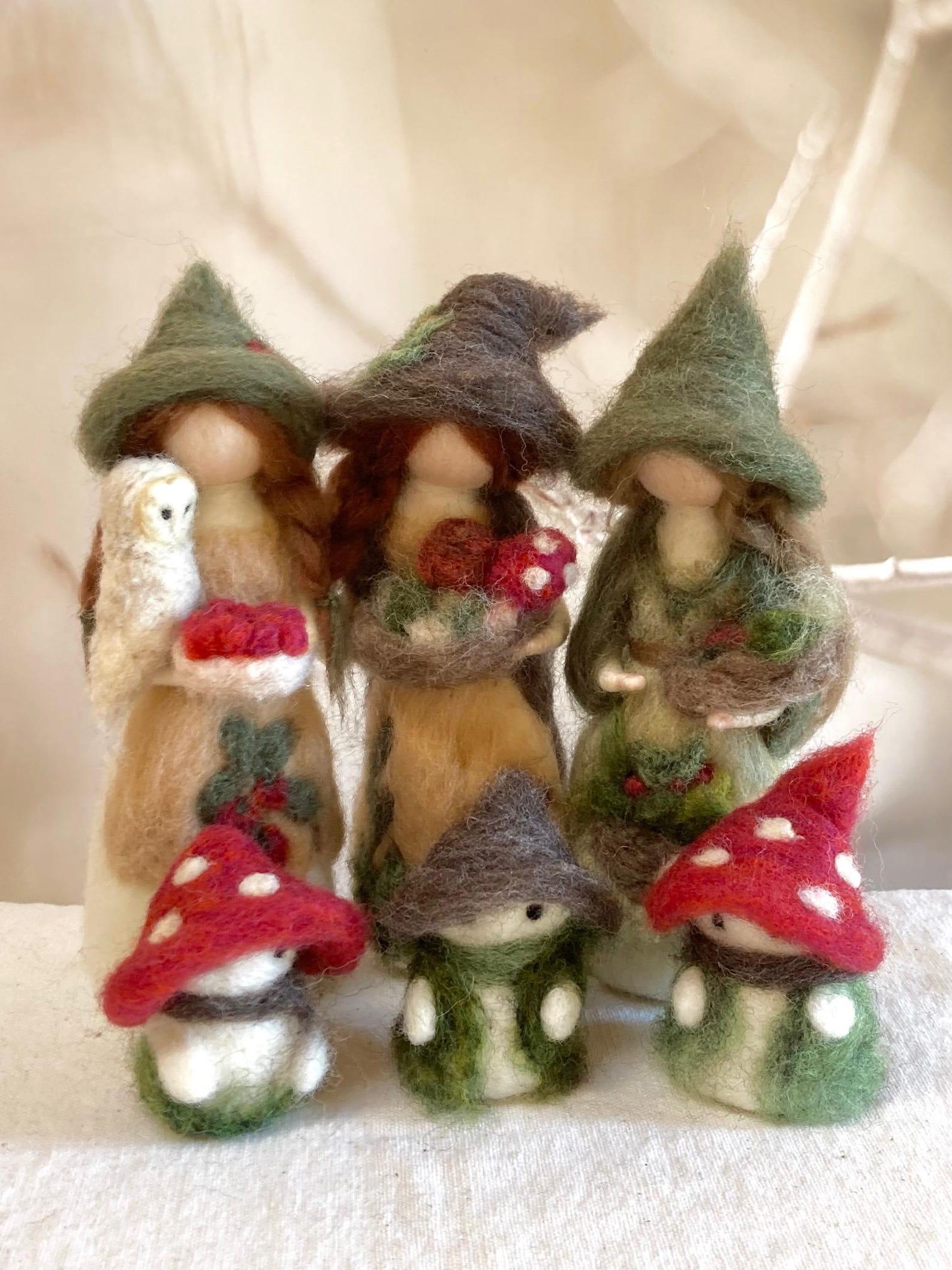 The Herbal Kitchen Witch (or Botanical Witch), good luck charm, kitchen decoration, housewarming gift, Halloween decor, Fall nature table