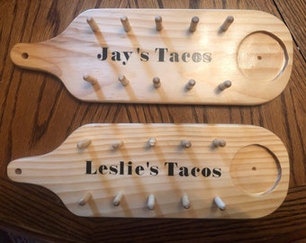 Unique Taco Lovers Taco Stands Trays Personalized