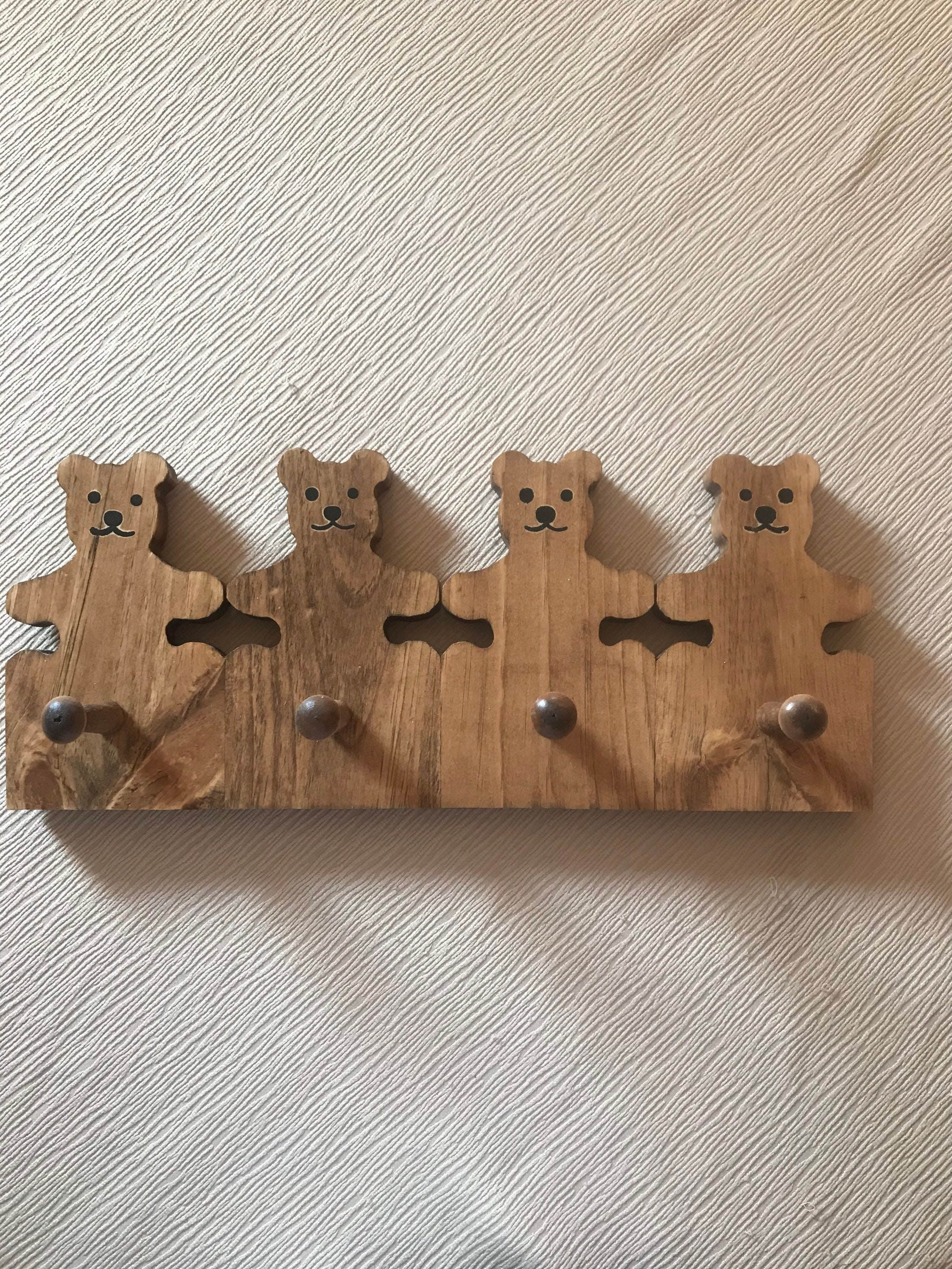 Teddy Bears Kids Bedroom Coat Rack Hanger Organizer Custom | Etsy