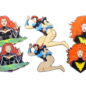 Set donkerrode kopstickers en spelden
