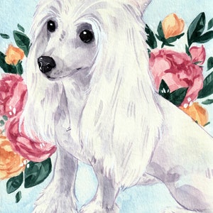Custom Pet Portrait Painting, Stylized Watercolor // Animal Art Commission Hand Painted from Photo, Natural Color Palette image 2