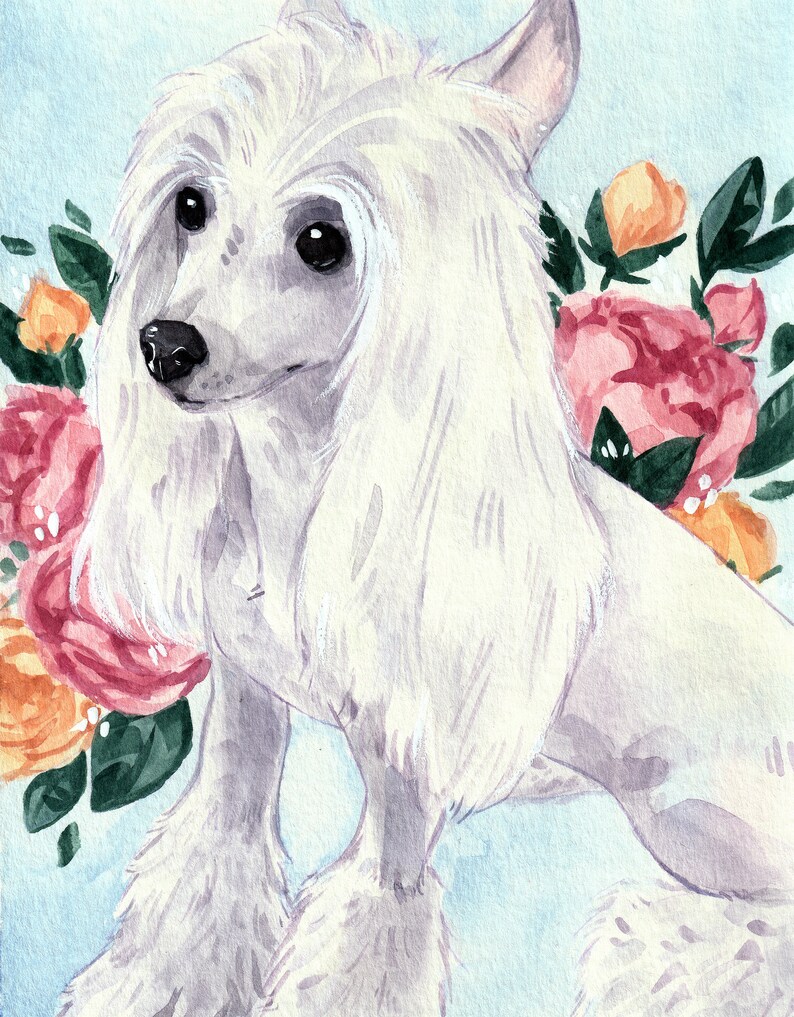 Custom Pet Portrait Painting, Stylized Watercolor // Animal Art Commission Hand Painted from Photo, Natural Color Palette image 2