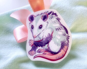Candy Colored Opossum Sticker - Waterproof Vinyl