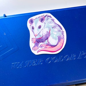 Candy Colored Cute Opossum Sticker Waterproof Vinyl image 4