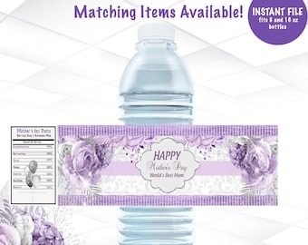 Mother's day Water bottle labels Instant Download | Mother's day Labels Printable | M1