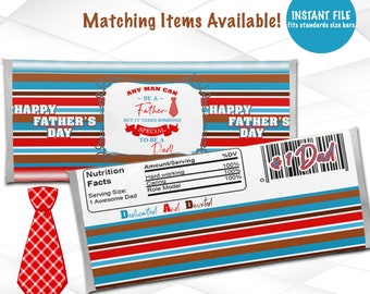 Father's day Candy bar Wrappers Instant Download | Father's Day Chocolate Bar Printable | Father's day favors | FD1