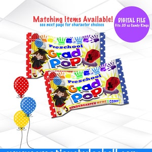 Vorschul Abschluss Candy Ring Printable | Graduation Candy Ring Wrapper Digitale Datei |  | Pre K Candy Ring Gefälligkeiten | G9