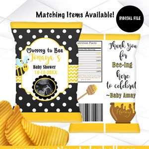 What will it Bee Bumble Bee Gender Reveal Chip Bag-Bumble Bee Chip Bag –  Favorably Wrapped