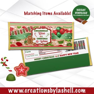 Christmas Candy Bar Wrapper Instant Download | Kid's Christmas Candy Template | Christmas Favor Printable | C2