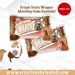 Western Krispie Treat Wrappers stampabile / Western Party Favors Template / Cowboy Krispie Tratta Digital File / BD6
