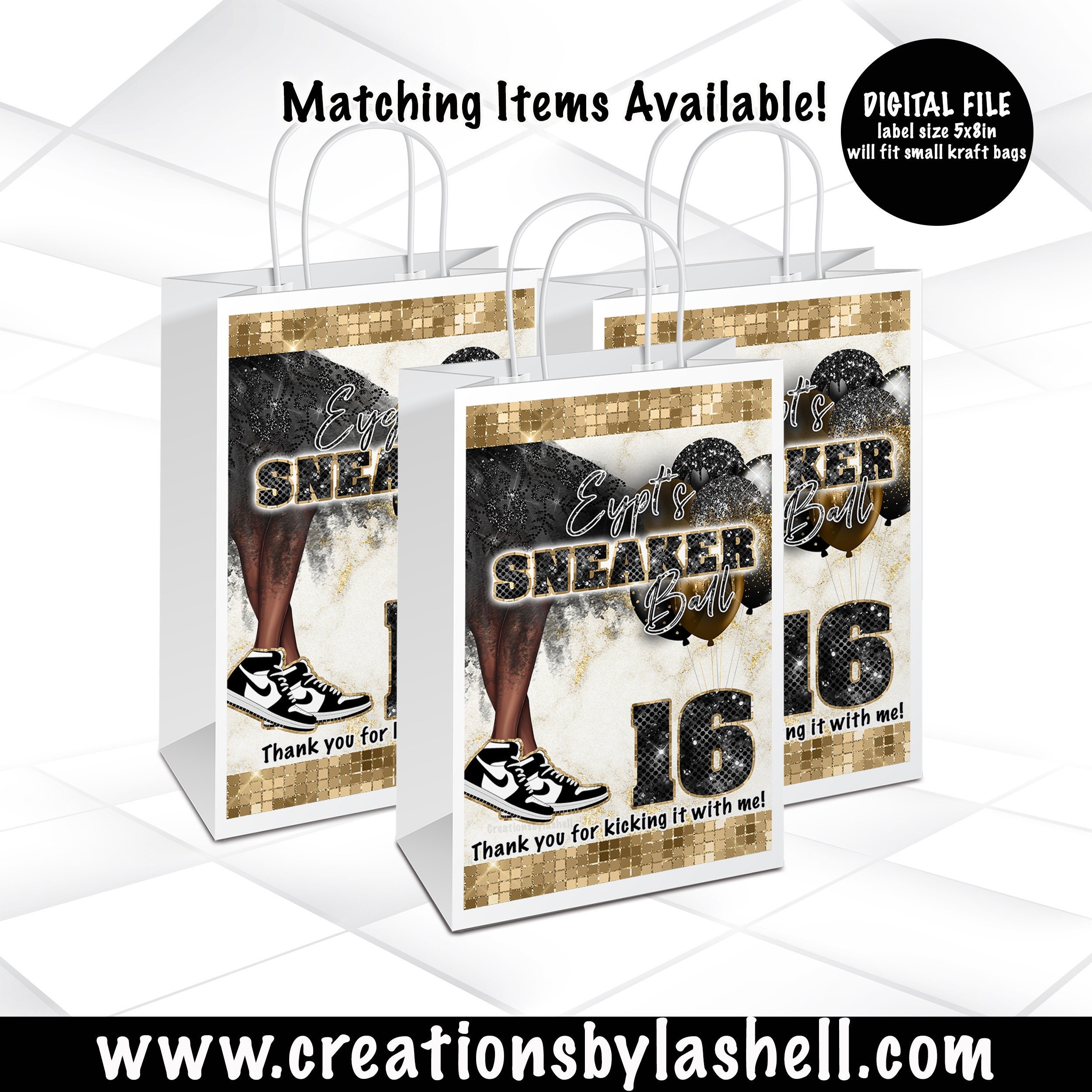 Sneaker Ball Gift Bag Template Sneaker Ball Favors Printable Sneaker