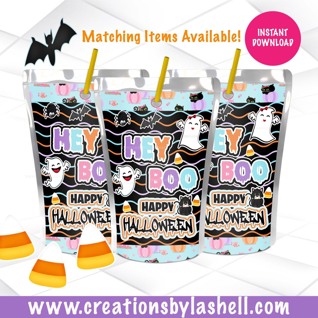 Halloween Juice Labels Instant Download Halloween Drink Labels ...