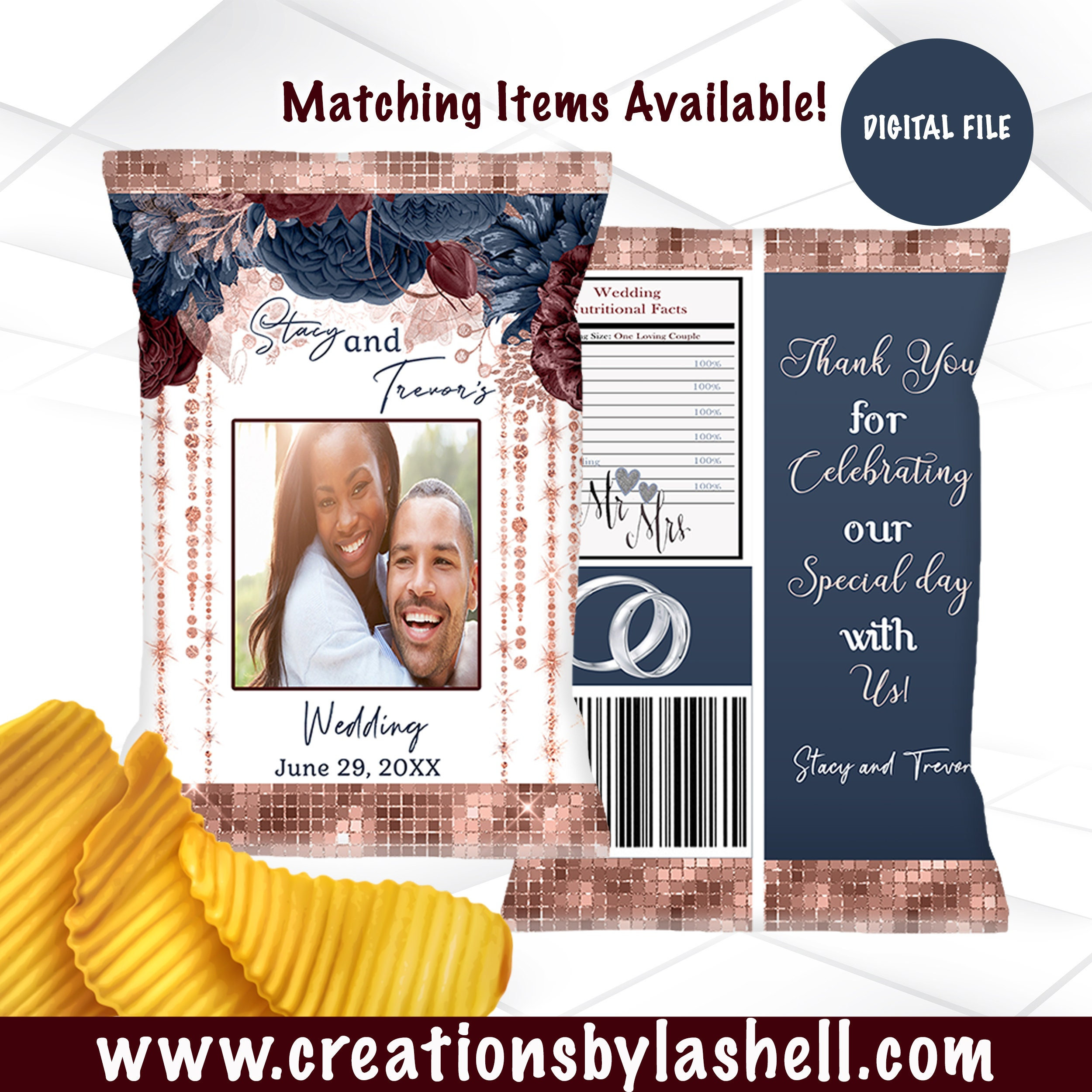 Wedding Chip Bags Custom Wedding Favors Bridal Chip Bags Wedding Chip