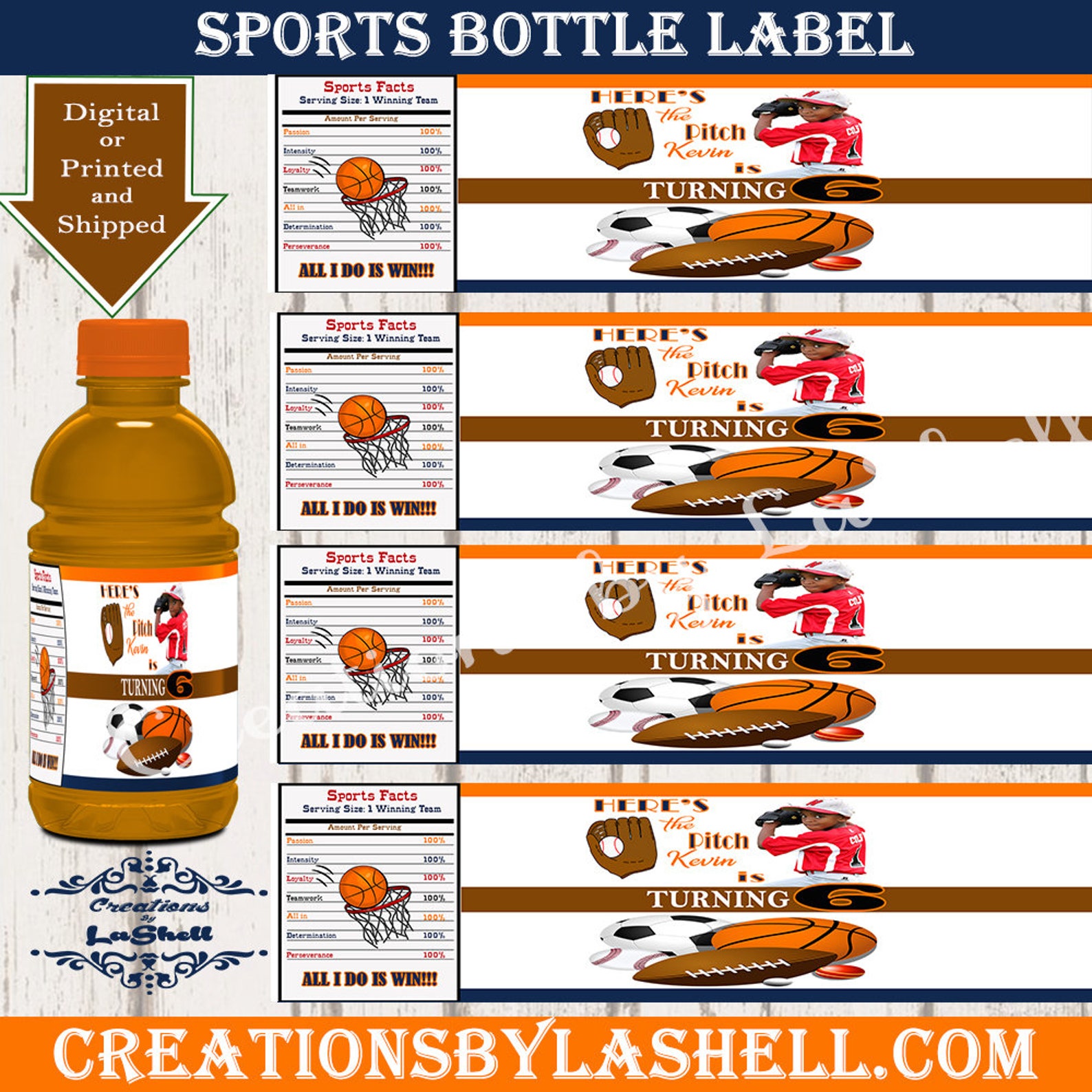 Sports Drink Labels / All Star / Sports Party / Football Party Etsy
