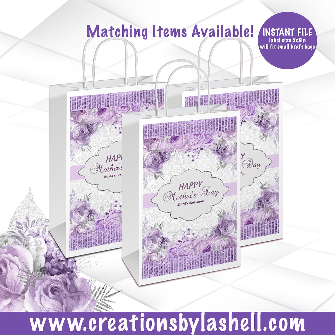 Mother's Day Gift Bag Label Instant Download | Mother's Day Gift Bag ...