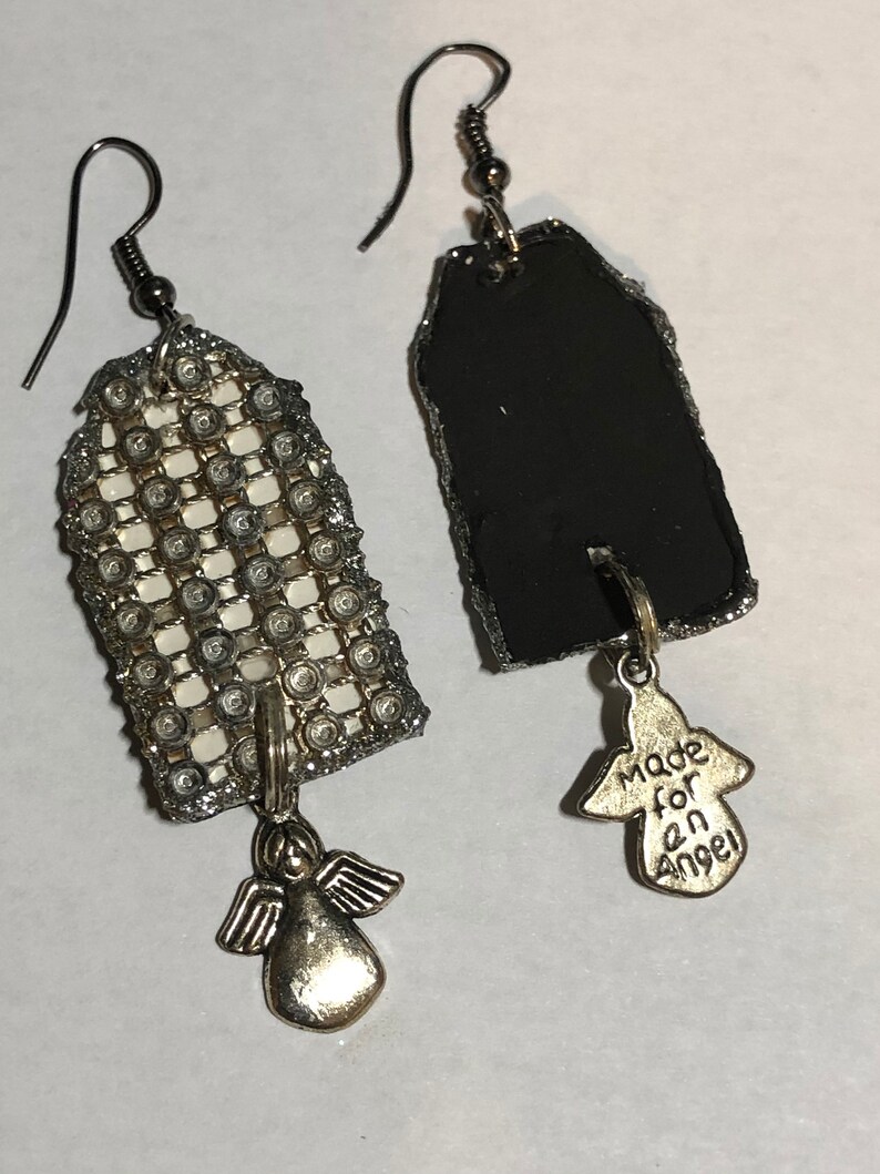 pierced P31 Earrings with Dangling Angels