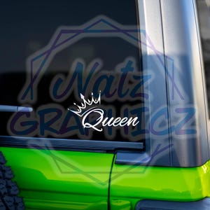 Queen With Crown Decal, Queen Decal, Home, Laptop, Truck/Car Name Decal, Custom Truck Decal