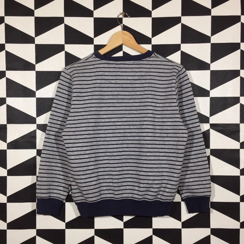 Vintage 90s Kangol Sport Small Logo Embroidery Sweatshirt Crewneck Kangol Pullover Jumper Kangol Blue and Grey Colour M Size
