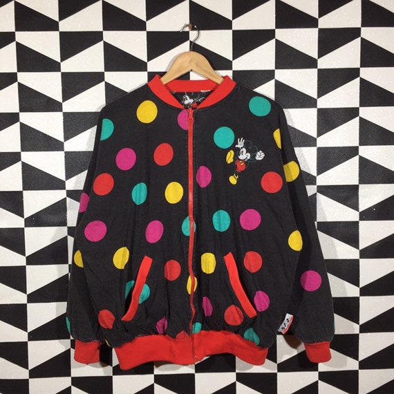 Vintage 90s Mickey Mouse Sweater Full Zip Mickey M