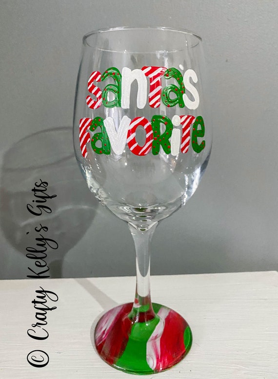 Winter Holiday Wine Glasses