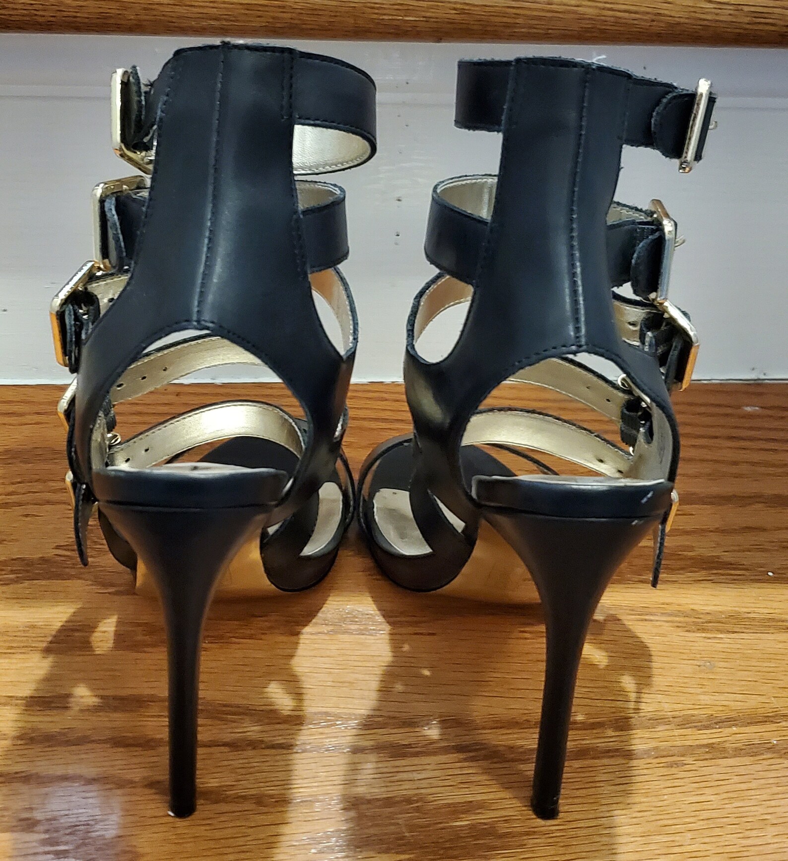 bebe strappy heels