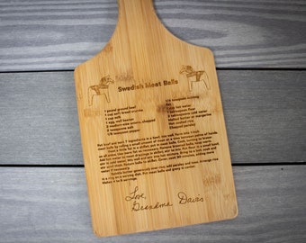 Handwritten Recipe Cutting Board, Laser Engraved Recipe, Wedding Gifts, Anniversary Gifts, Cutting Boards, Wood Gifts, Housewarming Gifts