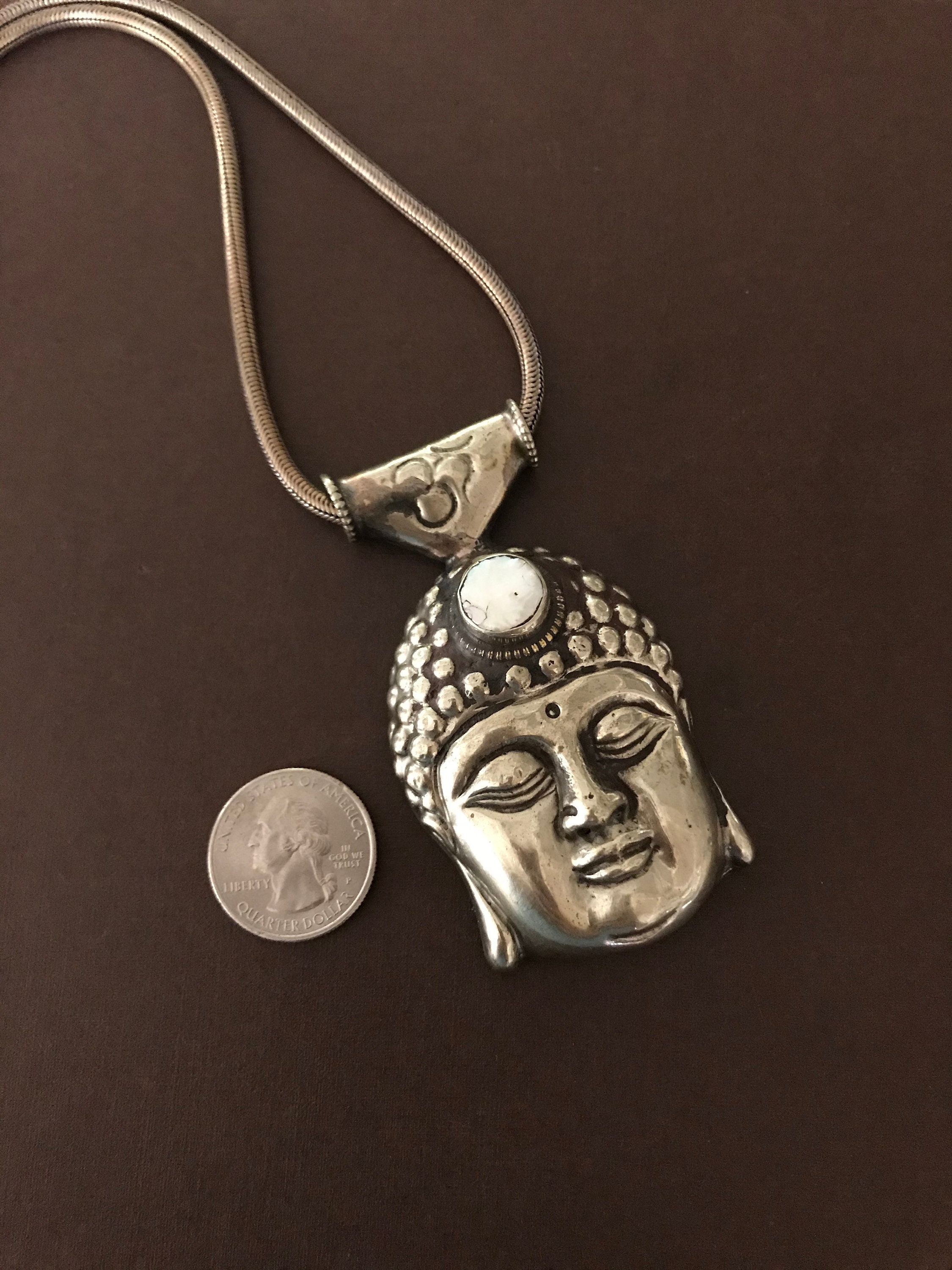 Buddha pendant set with pearl handcrafted Nepalese Tibetan | Etsy