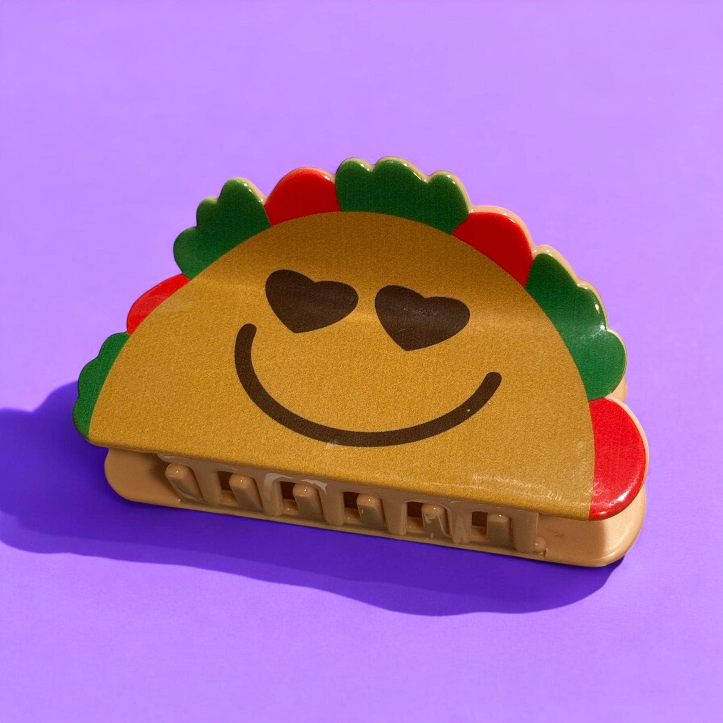 Taco Claw Clip - Frijolita Taco Acetate Claw Clip