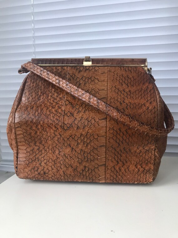 1950s vintage Snake skin handbag