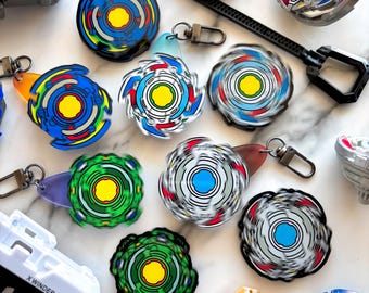 PREORDER Spinning Bey Battle Keychain - Bey Anime Original Charm