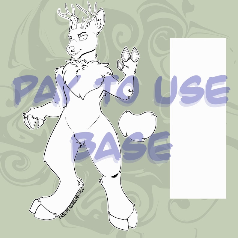 Furry Deer Base - Etsy