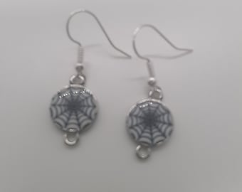 Gothic Spinnennetz Ohrringe, Halloween Ohrringe