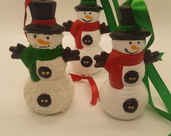 Christmas Snowman Ornaments, Christmas Tree Ornament, Snowman Decoration, Christmas Decoration