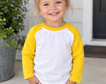 Infant Toddler long sleeve colored sublimation shirts white