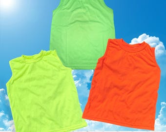 Toddler tank tops 100% polyester cotton feel sleeveless
