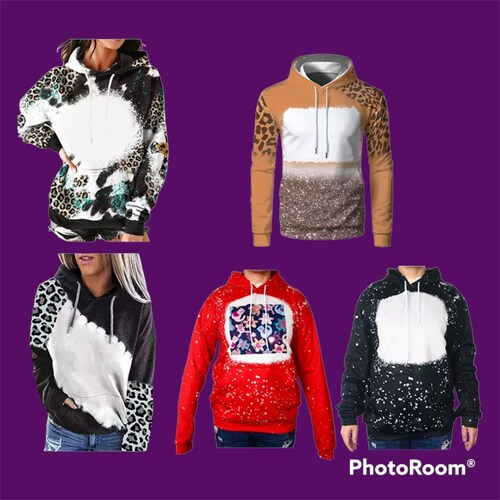 Adult Sublimation Hoodie Faux Bleach Sweatshirts Htv Etsy