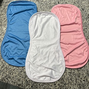5 pack choose color Sublimation baby burp cloth 100% polyester pink blue white