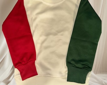 Erwachsene Sweatshirts 100% Polyester Sublimationsrohling-Sweatshirt Crewneck Weihnachten Rot Grün