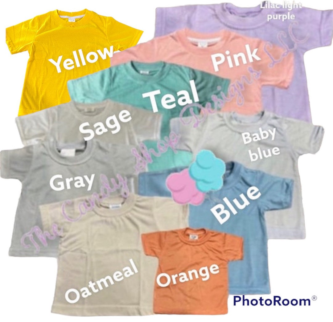 Toddler Blank Sublimation Shirts 100% Polyester Cotton Feel Short Sleeve  Unisex 