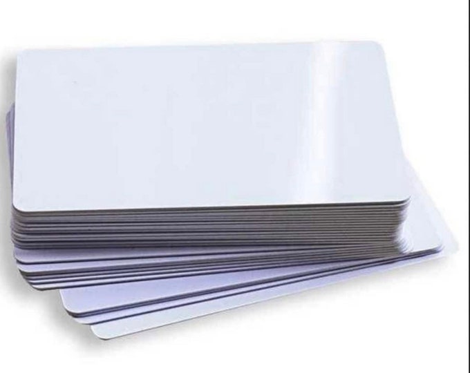 50 Blank Aluminum Business Cards Sublimation ID Cards Etsy