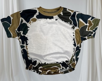 Baby bodysuit duck camo bubble romper  one piece sublimation 100% polyester tie dye faux bleach infant romper toddler  oversized