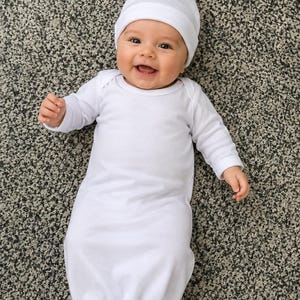 Sublimation baby hat and gown set blank newborn 100% polyester
