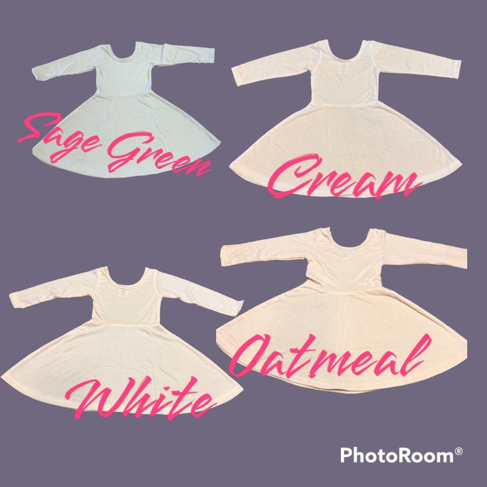 Girls Cream Long Sleeve Dress - Etsy Girls Cream Long Sleeve Dress - Etsy