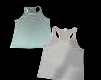 Adult tank tops 100% polyester cotton feel racerback shirt