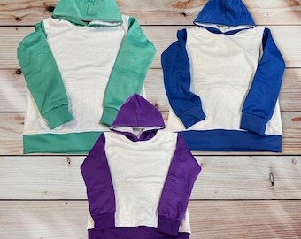 Baby Toddler kids sweatshirts 100% polyester sublimation blank white sweatshirt hoodie