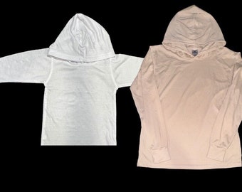 Adult unisex Long sleeve hooded tshirt sublimation cotton feel adult shirts