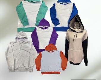 VOLWASSEN uniseks sweatshirts 100% polyester sublimatie blanco witte sweatshirt hoodie